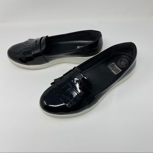 FitFlop Fringey Sneaker Loafer Patent Leather